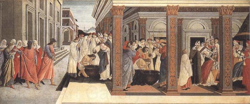 Sandro Botticelli Baptism,renunciation of Marriage,appointment as bishop Spain oil painting art